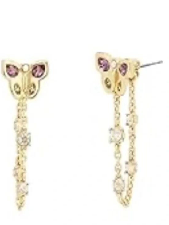 NWT Coach Butterfly Front Back Earrings Multi One Size - Picture 14 of 17